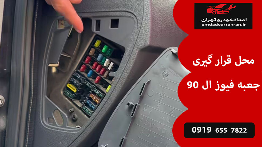 محل قرارگیری جعبه فیوز ال 90